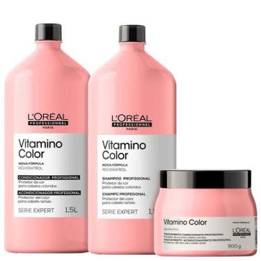 Imagem de L'oréal Professionnel Vitamino Color Shampoo + Condicionador 1,5L + Má
