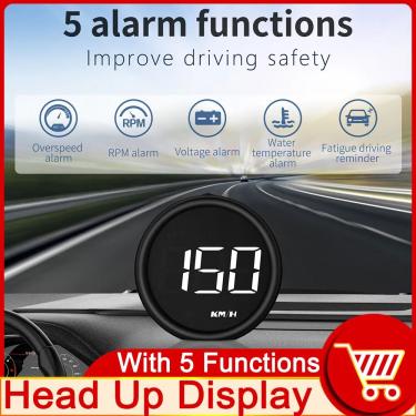 Imagem de Novo b1 obd2 cabeça do carro hud up display projetor alarme eobd consumo de combustível automático