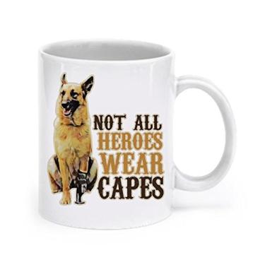 Imagem de Canecas de Pastor Alemão - Not All Heroes Wear Capes - Pastor Alemão - Presentes de Pastor Alemão