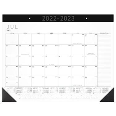 Imagem de AT-A-GLANCE Calendário de mesa 2022-2023, Bloco de mesa acadêmica mensal, 21-3/4" x 43 cm, padrão, Contempo (AY24X00)