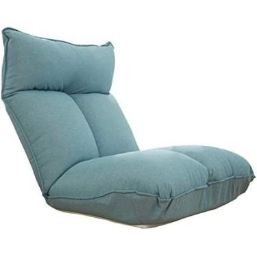 Imagem de Cadeira de chão Cadeira de chão, cadeira de jogo acolchoada individual, 5 engrenagens, encosto ajustável, cadeira de meditação com capa removível e lavável para varanda do quarto, 5 cores, a