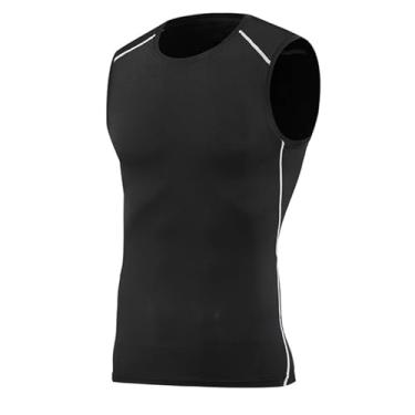Imagem de Camiseta regata masculina Active Vest Body Building Secagem Rápida Emagrecimento Treino Abs Muscular Compressão, Cinza, XXG