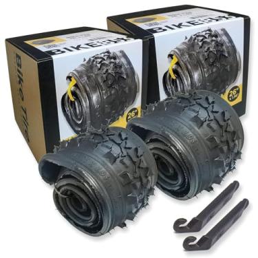 Imagem de Kit de substituição de pneu de bicicleta de 66 cm para pneus de mountain bike de 66 x 4,5 cm inclui ferramentas. Com ou sem tubos, escolha 1 ou 2 pacotes., 2 Tires & 2 Tubes