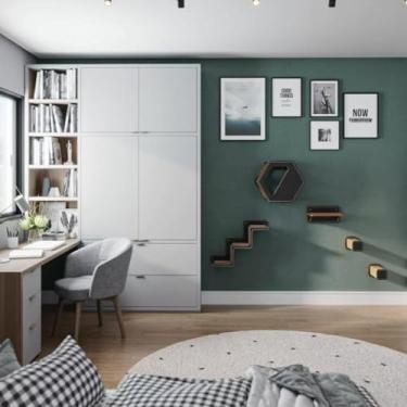 Imagem de Playground Premium para Gatos Zorro Direito Ferpa Design (Playground Preto - Escada Subindo Pra Esquerda)