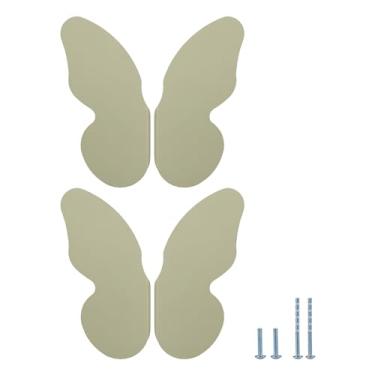 Imagem de Evionlin Dois pares de puxadores coloridos de liga de alumínio em forma de borboleta verde para armários divertidos e funcionais