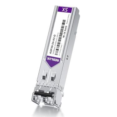 Imagem de REDLUX Transceptor SFP 1G, módulo SFP de 850 nm, conector LC duplo, até 550 metros, compatível com Cisco SFP-1G-SX, Meraki, Ubiquiti UniFi, Fortinet, TP-Link, Netgear e mais