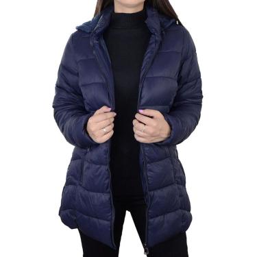 Imagem de Jaqueta Feminina Facinelli By Mooncity Peluciada Azul Marinho - 620233-Feminino