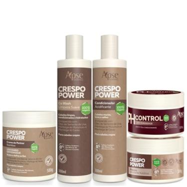 Imagem de Kit Crespo Power Co Wash, Condicionador, Máscara Hidratante, Creme de Pentear e mais PH Control Anti Porosidade Apce Cosméticos