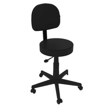 Imagem de Cadeira Giratória Para Escritório Encosto Fidler Mocho Ecoflex Couro Preto