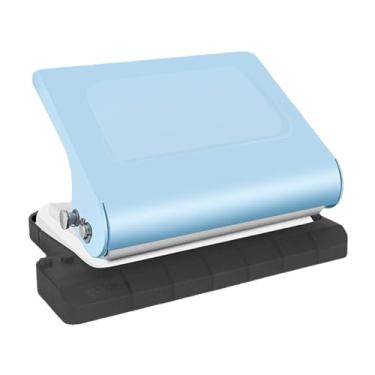 Imagem de Generic 10 furos perfurador de papel resistente sem esforço perfuração mini perfurador de papel para encadernação artesanato estúdio escritório, Azul