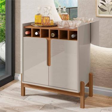 Imagem de Bar com Adega Madrid Off White Cedro
