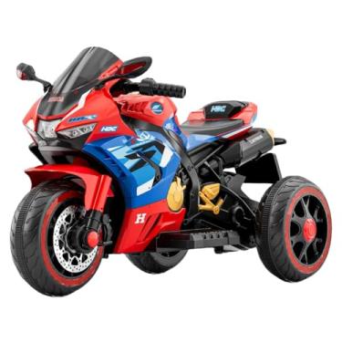Imagem de Brinqkids Mini Moto Elétrica Esportiva 6v com Luz de Led e Som Música (Vermelho)