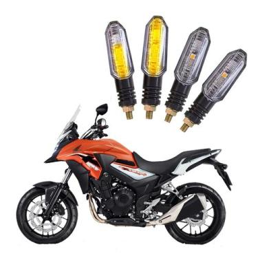 Imagem de Kit 4 Setas Sequenciais Pisca de Led Universal Modelo P50S Moto CB 500