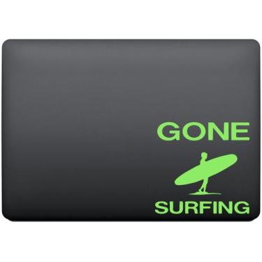 Imagem de Adesivo de Notebook Gone Surfing Surfista - Melhor Adesivo, Verde Clar