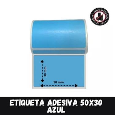 Imagem de Etiqueta Adesiva Colorida 50x30 P/ Mini Impressora - Xd Mega, Azul