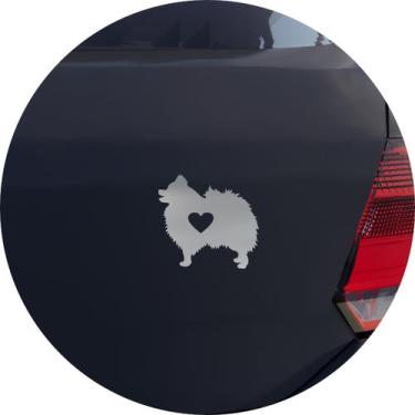 Imagem de Adesivo de Carro Lulu Da Pomerânia - Cor Prata - Melhor Adesivo, Prata