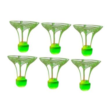 Imagem de kowaku 6Pcs LED Luzes Badminton Petecas Petecas com Luz Estável À Prova de Vento Badminton para Todos os Níveis Jogadores Quintal Praias, Verde