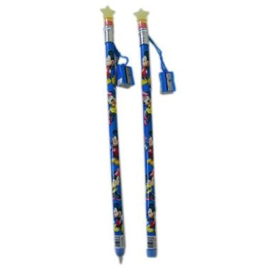 Imagem de Disney Pacote com 2 lápis azul jumbo com topo de estrela e apontador de lápis Mickey Mouse