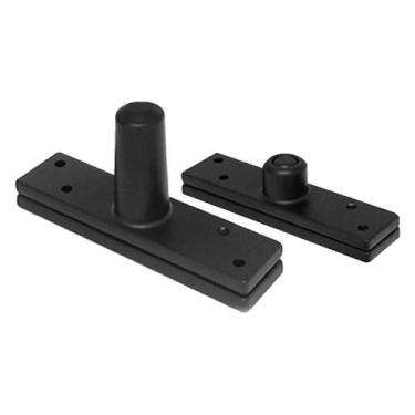 Imagem de Dobradiça Pivotante Alumínio C/ Esfera até 250 KG Preta - Dovale