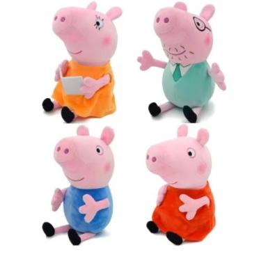 Imagem de 4 Pelúcias Família Peppa Pig, George, Mamãe E Papai Músical