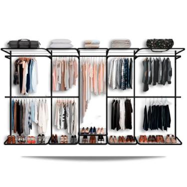 Imagem de Closet Aramado - Linear CLR371 - 3,70 - Smart Black - Casa Expressa