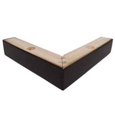 Imagem de Kit 8 Pés Cantoneiras Para Sofás Madeira Tabaco - 17x17x3,5 - Thales