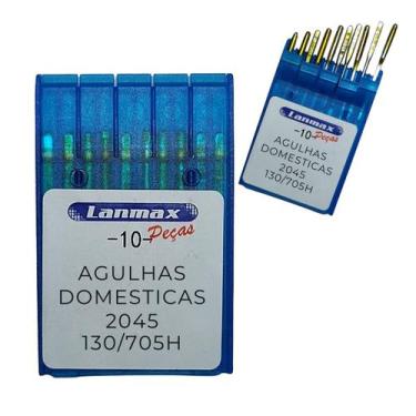 Imagem de Agulha para Máquina Doméstica 2045 Nº 14 Lanmax - Pct 10 Unidades