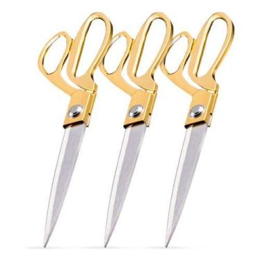 Imagem de 3 Tesoura De Costura Profissional Para Alfaiate Tecido 9,5 - A+