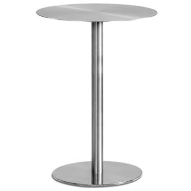 Imagem de Mesa de bistrô redonda mesa de pub mesa de café da manhã cozinha coquetel bistrô bar mesa para sala de estar, varanda, mesa de café, mesa de jantar com base de metal