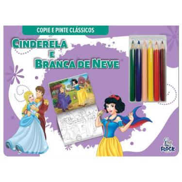 Imagem de Copie e pinte clássicos - cinderela e branca de neve - Flock Editora, 