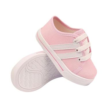 Imagem de Genérico, Sapatinho Tênis infantil Bebê B2A KIDS Conforto Cor:Rosa/Branco;Tamanho:23