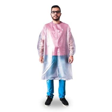 Imagem de Avental Pvc Manga Longa Laminado Incolor Barbeiro Ca 33301 - Policap