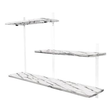 Imagem de Nicho Prateleira Parede Leeds Decoração - Loja da Isa, Branco/Vulcano