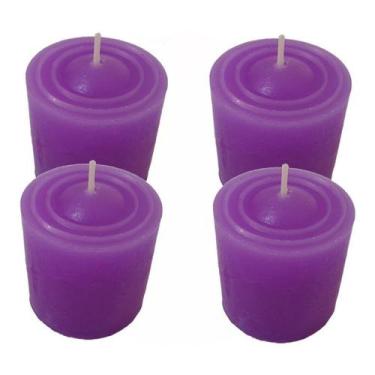 Imagem de Kit 4 Velas Aromáticas Com Aroma De Lavanda - Velas da Jú