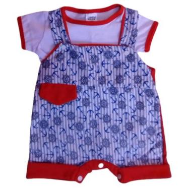 Imagem de Macacão jardineira de calor verão para bebê  Menino look - Duda Shop, 