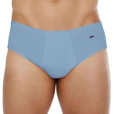 Imagem de Cueca Com Abertura Zorba 172 100% Algodão, Azul, GG