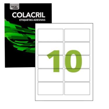 Imagem de Etiqueta adesiva inkjet e laser tamanho a4 8011 50,8x 101,6 x 2 cc183 