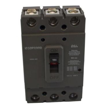 Imagem de Disjuntor Caixa Moldada Dsj-Gn3-B150a 22ka Soprano, Cinza e Preto