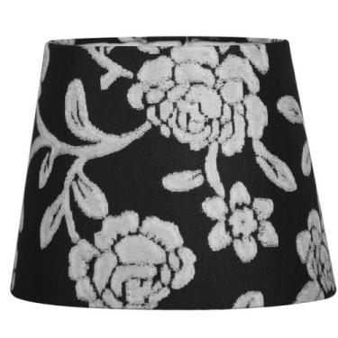 Imagem de Cúpula de Abajur Floral Prata 20x16cm - MARRYLUZ