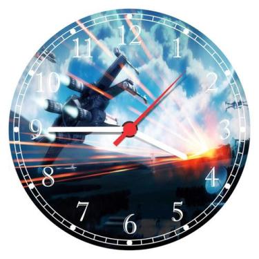 Imagem de Relógio De Parede Star wars Nave Millennium Falcon Cinema Clássicos De