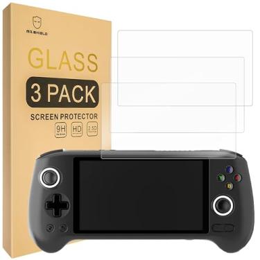Imagem de Mr.Shield Protetor de tela compatível com Anbernic RG556 [vidro temperado] [pacote com 3] [vidro japonês com dureza 9H]