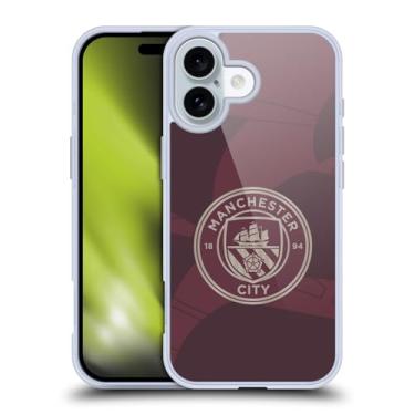 Imagem de Head Case Designs Capa de gel macia oficialmente licenciada pelo Manchester City Man City FC Third 2024/25 para iPhone 16 da Apple