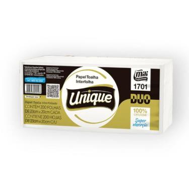 Imagem de Pacote interfolha unique duo 17+17g - 200fls -  23x20cm - mili