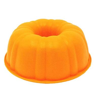 Imagem de KeepingcooX Forma de bolo de abóbora - Forma de bolo de silicone com 23 cm - Forma redo...