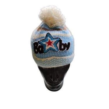 Imagem de Touca gorro infantil cor menino inverno c/ pompom - Lynx produções