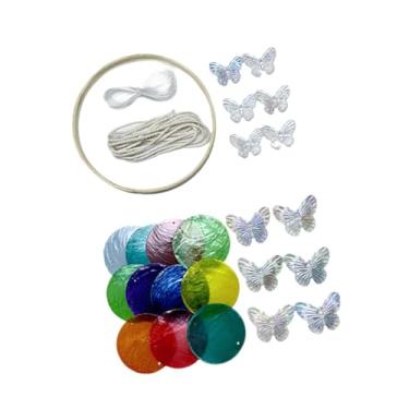 Imagem de Generic Kit de sinos de vento de concha faça você mesmo sinos de vento memorial móbiles decorativos artesanato feito à mão kit de fabricação de sinos, Multicolorido