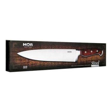 Imagem de Faca Inox Mor 10 Polegadas Steel Com Cabo De Madeira