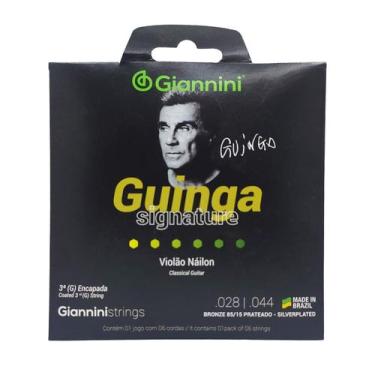 Imagem de Jogo de Cordas para Violão Nylon Giannini Guinga Tensão Alta