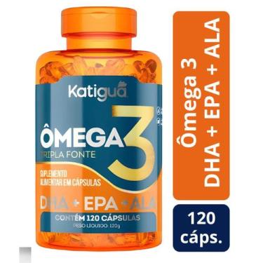 Imagem de ÔMEGA 3 1000mg TRIPLA FONTE DHA + EPA + ALA KATIGUÁ COM 120 CÁPSULAS