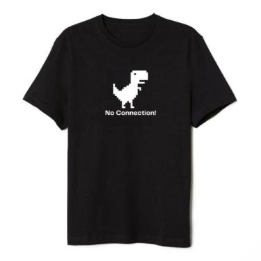 Imagem de Camiseta No Connection Nerd Geek Lançamento - Fenix camisetas, Preto, 